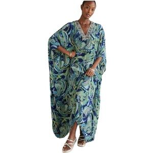 Caftan Dress by Soft Surroundings in Gorgeous Blues and Greens